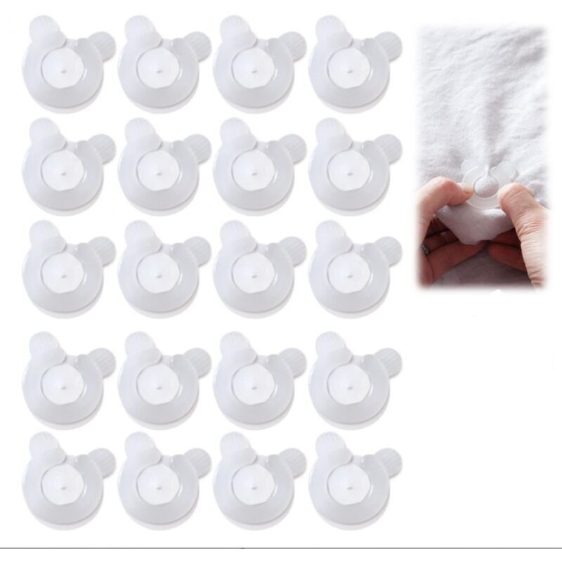 Lot de 20 Morceaux De Clip De Housse De Couette Et, Clip De Drap De Lit Multifonction, Dispositif De Retenue AntidéRapant Pour Fixer La Housse De Coue