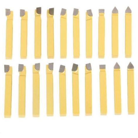 Lot de 20 outils de tournage carbure pour tour à métal 1/4 \"