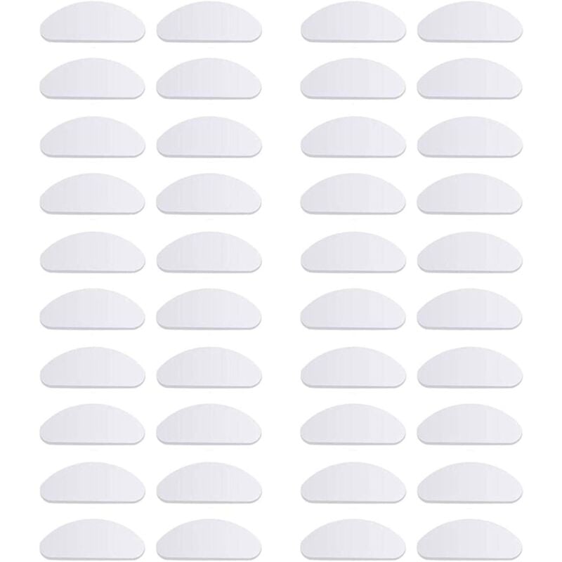 Fei Yu - Lot de 20 paires de plaquettes de nez pour lunettes, plaquettes de nez souples antidérapantes en silicone, plaquettes de nez auto-adhésives