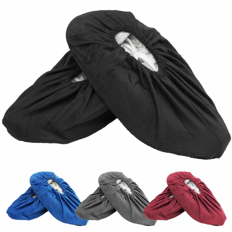 Lot de 20 paires de surchaussures lavables antidérapantes - Noir Vivezen