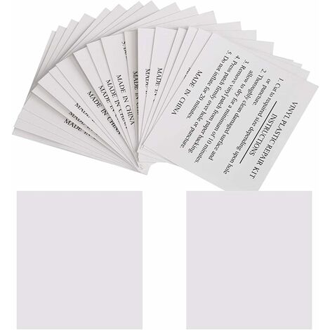 Lot de 20 Patchs de Réparation 5,5 x 6,5 cm Rustine de Réparation pour Piscines, Matelas, Bouées, Spas Gonflables，Fontainebleau