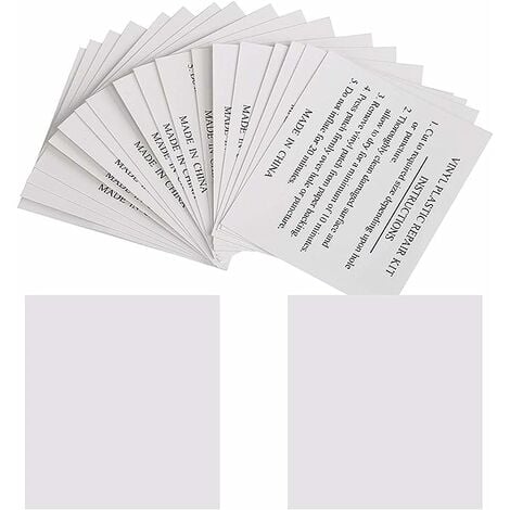 Lot de 20 Patchs de Réparation 5,5 x 6,5 cm Rustine de Réparation pour Piscines, Matelas, Bouées, Spas Gonflables,GU.B/bon