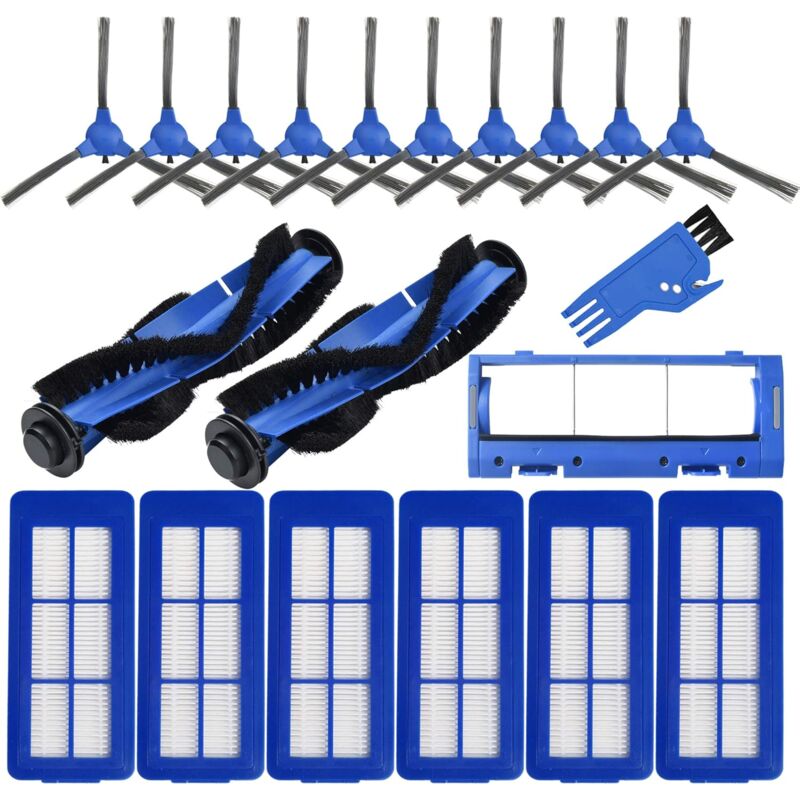 Lot de 20 pièces Accessoires compatible pour avec Eufy RoboVac 11s Max, RoboVac 15C Max, RoboVac 30C Max, Hybrid G10, Edge G30, de Rechange Brosses