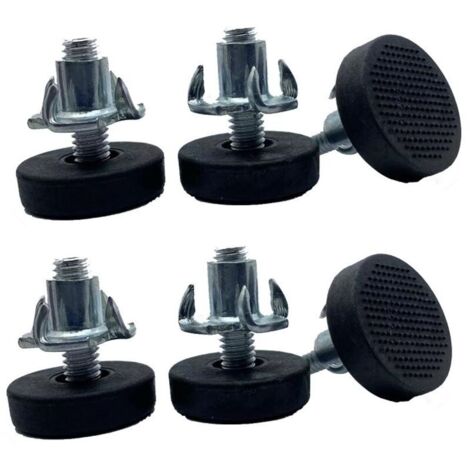 Lot de 20 Pieds de nivellement pour meubles -  M6 x 22 mm, protections pour pieds de table réglables avec tige filetée, 22 mm, pied de nivellement à visser pour meubles