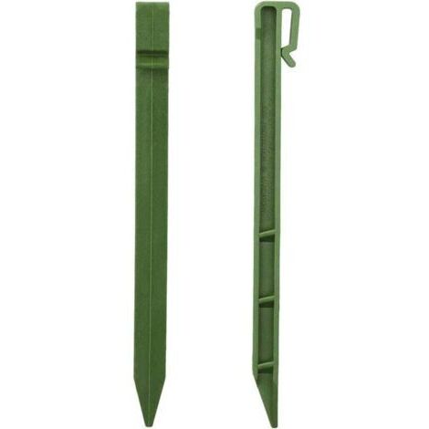 Lot de 20 piquets d'ancrage pour bordure de jardin, piquets en plastique pour bordure de paysage, pour support de plantes tenant des tentes, 25,4 cm
