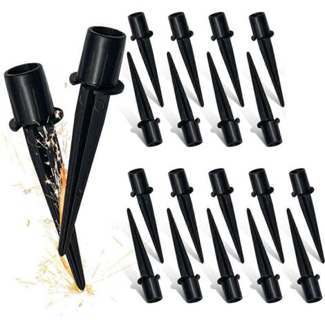 Lot de 20 piquets de rechange en métal pour lampes solaires d'extérieur --