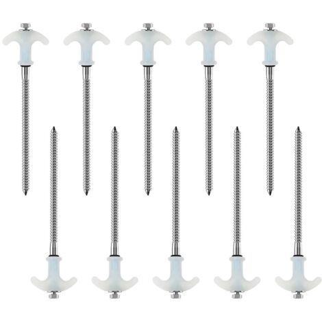 Lot de 20 piquets de tente robustes en métal à visser avec tournevis hexagonal et boîte de rangement – Pour camping, auvents et