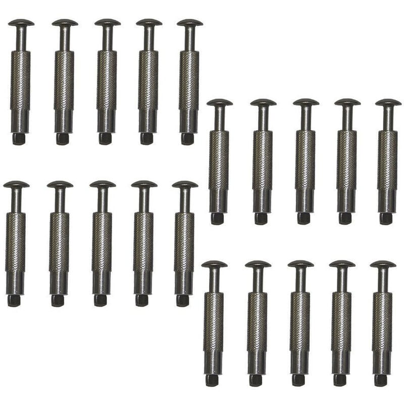 Lot de 20 Pitons douille inox ø 12 mm, pour bâche de piscine. Jardiboutique