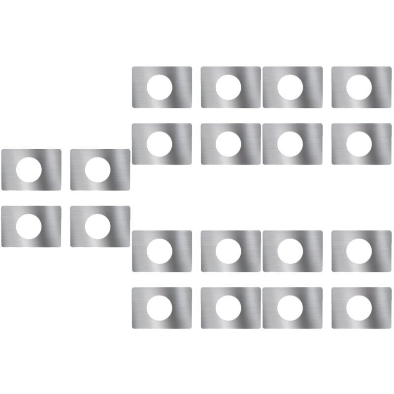 Lot de 20 plaques de renfort de porte, plaque de recouvrement de trou de porte, plaque de bouton de porte de remplacement (plaque de verrouillage de