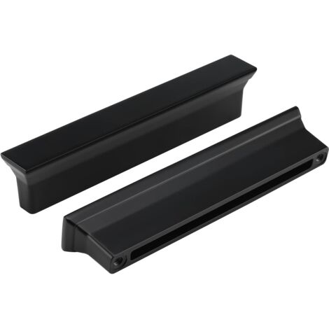 Lot de 20 poignées d'armoire noires, pour meuble-lavabo de cuisine et de salle de bain, entraxe de 96 mm