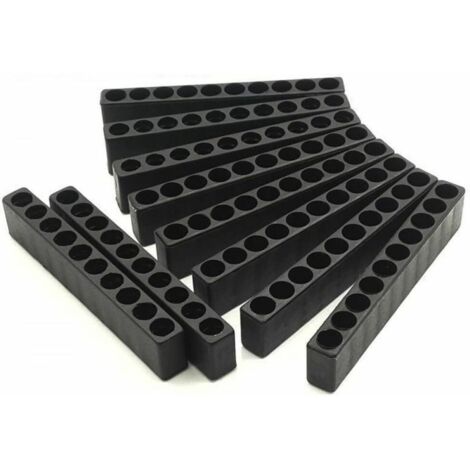 Lot de 20 porte embouts hexagonaux 10 trous en plastique 6