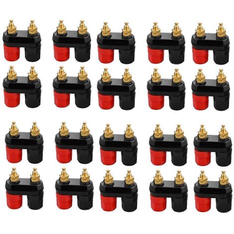 Lot de 20 prises femelles bananes pour bornes d'amplificateur de haut-parleur ---