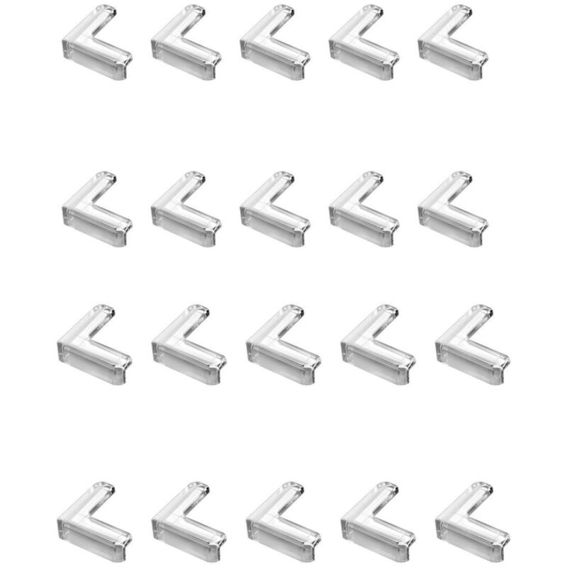 Lot de 20 protège-tables, protège-coins pour bébé, protections transparentes pour les coins et les bords de meubles, coussinets pour couvrir les