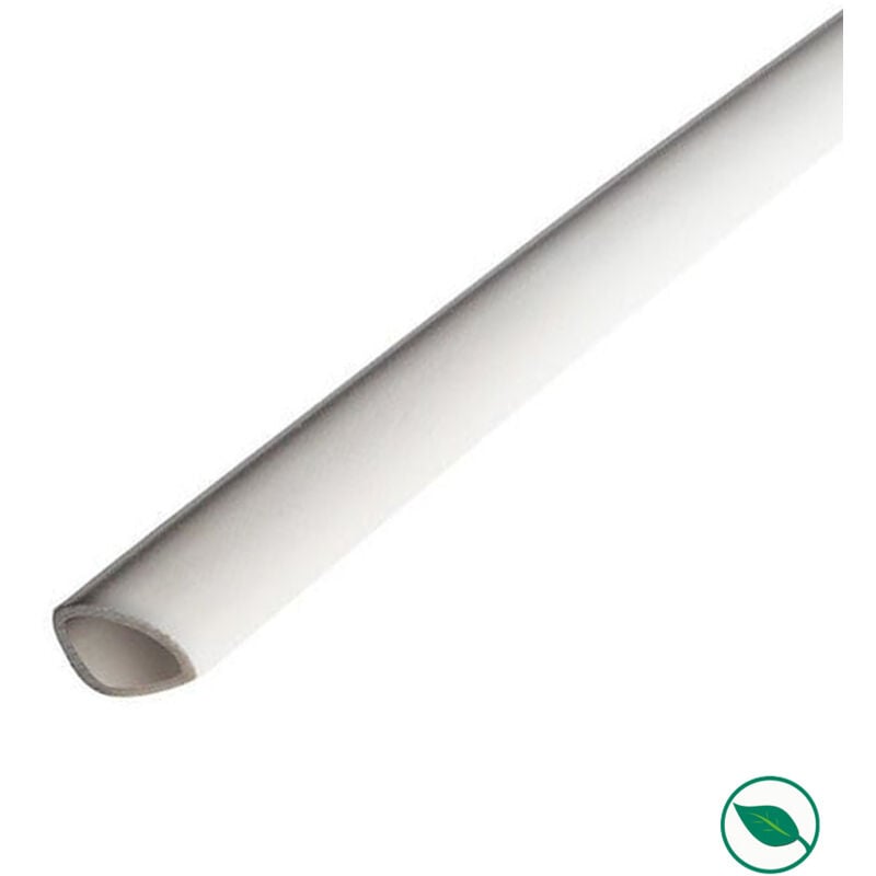 Lot de 20 quarts de rond pvc blanc 2600 x 14 x 14 mm