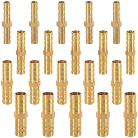 Lot de 20 raccords de tuyau en laiton pour durite essence – Tailles 6mm/8mm/10mm/12mm – Étanchéité renforcée – Installation facile