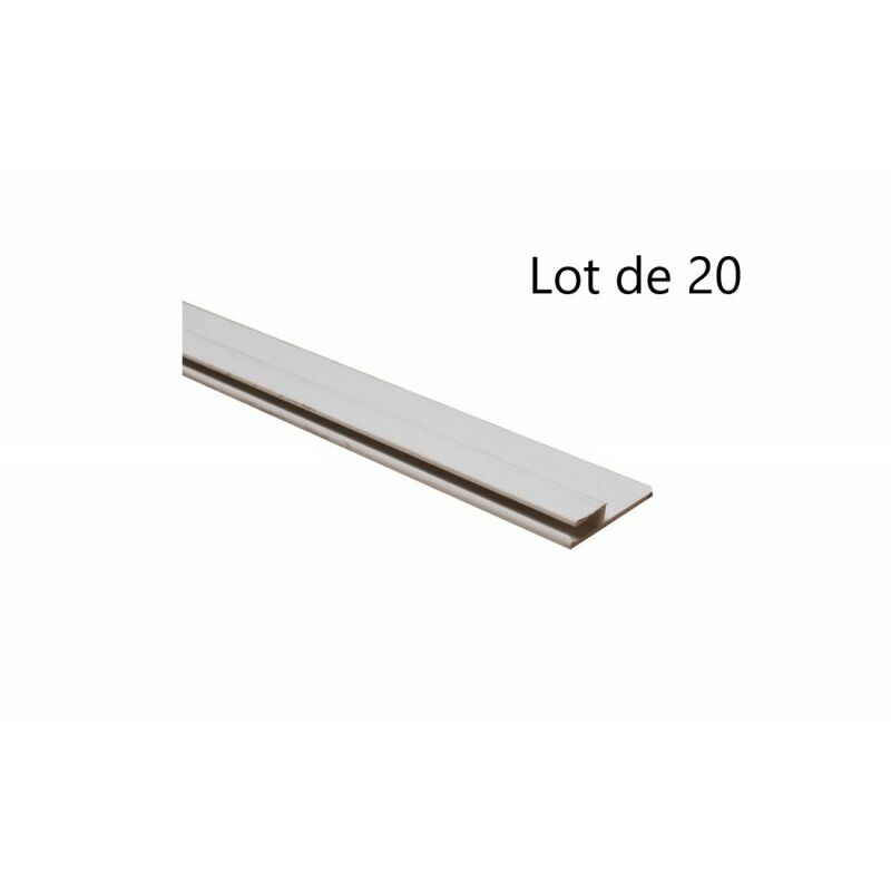 Lot de 20 Rails de Fixation Liner pour Piscine Béton Hung Profile Longueur 2m x 4.6cm Epaisseur 1cm Blanc - ZILX0214