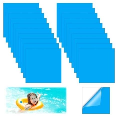 Lot de 20 Reparation Liner Piscine Rustine Piscine sous l\'eau Kit Reparation Piscine Rustine Spa Gonflable Rustine Réparation Spa