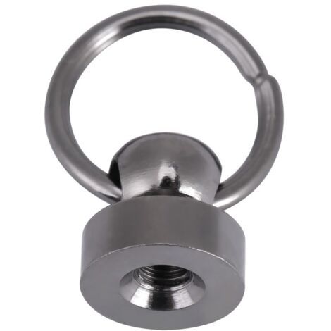 Lot de 20 rivets métalliques pour maroquinerie, accessoires de sac à faire soi-même, boucle à anneau pour décoration de sac/étui de téléphone (noir)