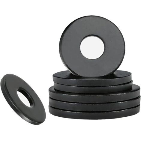 Lot de 20 Rondelle Plate, M6mm x 12mm Rondelle D'étanchéité Circulaire pour Vis Tige Filetée, Noir