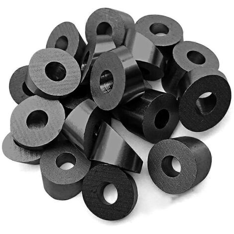 Lot de 20 rondelles d'angle de 6,35 mm (1/4 po) de diamètre intérieur pour poteaux de garde-corps à câbles