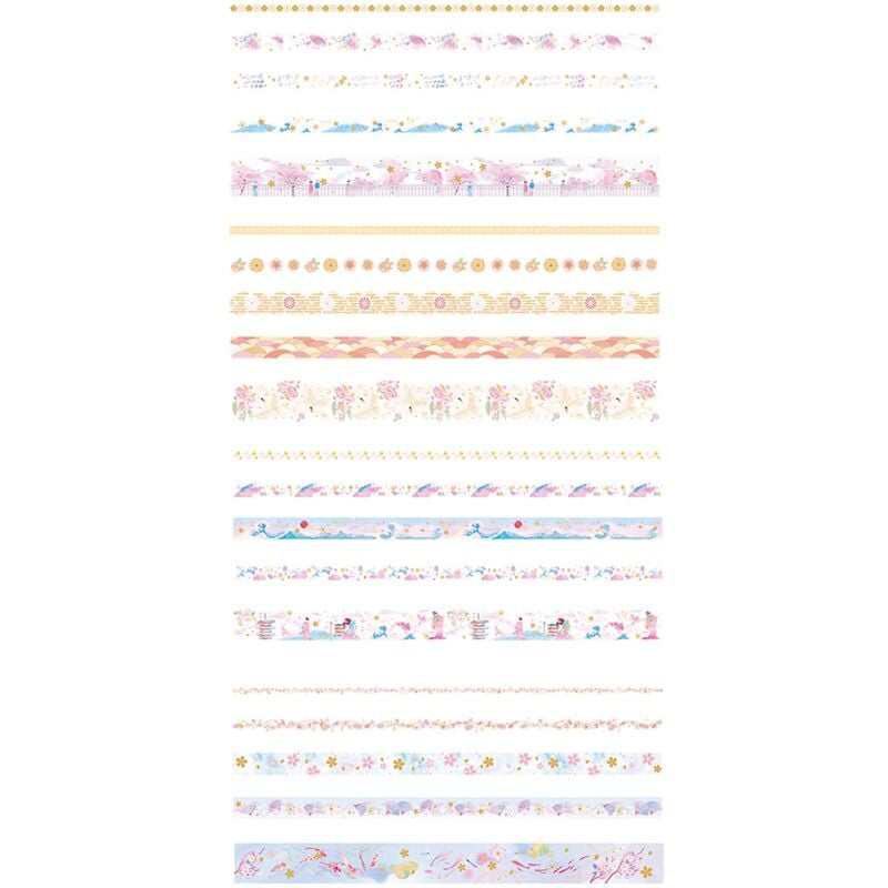Lot de 20 rouleaux de ruban adhésif japonais Washi en feuille d'or pour décoration de journaux, scrapbooking, emballage cadeau, 2 mètres
