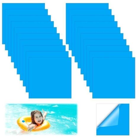 Lot de 20 rustines pour piscine, kit de réparation sous l'eau pour liner, spa gonflable et spa.