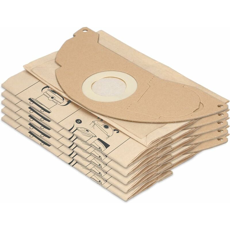 Lot de 20 sacs d'aspirateur compatibles avec aspirateurs Kärcher WD2, MV2 - Rechange pour sacs Kärcher 6.904-322.0