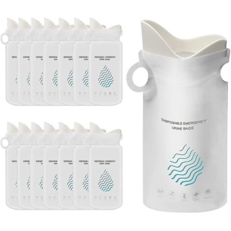 Lot de 20 sacs urinaires jetables de 700 ml, sacs pour uriner en camping, toilettes portables