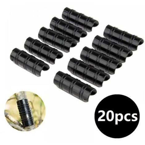 Lot de 20 serre clips 19mm – Fixation bâches et filets sur tubes 19-20mm – Matériau ABS résistant aux intempéries – Pour serres et jardins - 20pcs