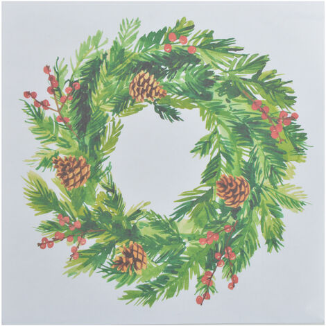 Lot de 20 serviettes en papier Couronne de pin