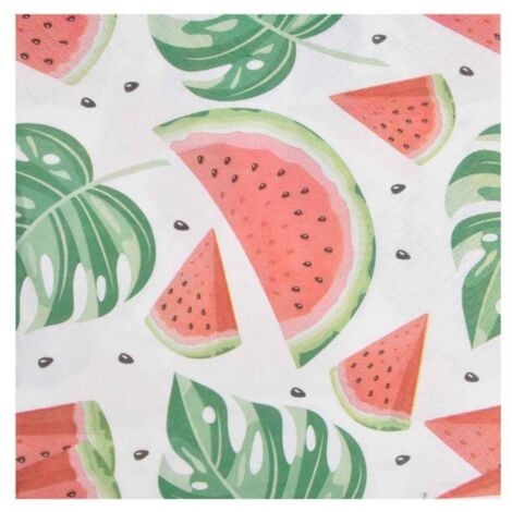 Lot de 20 serviettes papier Pasteques