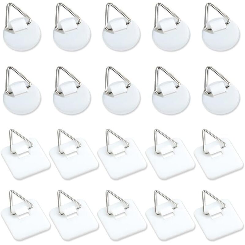 Serbia - Lot de 20 supports adhésifs invisibles de 2,5 cm, supports verticaux adhésifs pour plaques murales, plaques murales pour assiettes,
