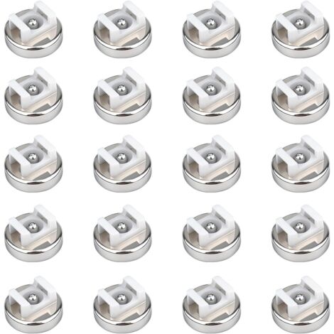 Lot de 20 supports magnétiques pour serre-câbles, base de 16 mm/20 mm/25 mm, support de câble multifonction pour la maison, le bureau, le câblage électrique marin (16 mm pour 8 kg)