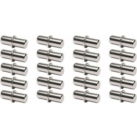 Lot de 20 taquets à 3mm en acier Support étagère meuble placard armoire Fixation robuste et durable