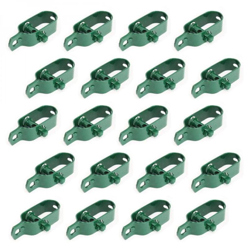 Linxor - Lot de 20 tendeurs en acier galvanisé plastifié N°2 pour fil de grillage ou autre - Vert