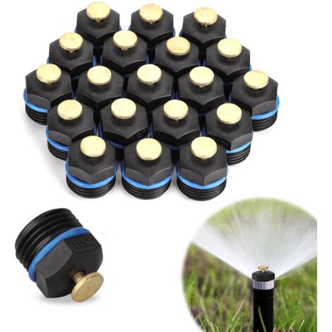 Lot de 20 têtes de pulvérisation Garden , système de pulvérisation réglable à 360 degrés, buses de brumisation fiables pour l'irrigation de la pelouse et du Garden
