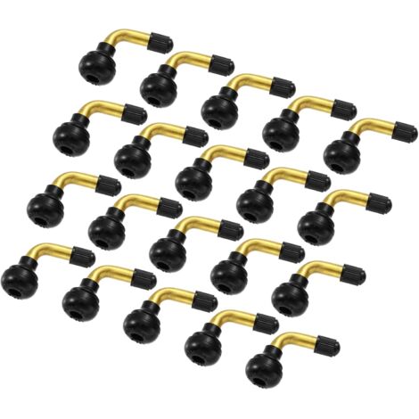 Lot de 20 Valve PVR70, Métal Caoutchouc, Filetage M8, 90 Degrés, Auto Moto