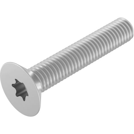lot de 20 vis à tête fraisée m4 x 22 mm, acier inoxydable a2, six pans creux tx, iso 14581, filetage complet