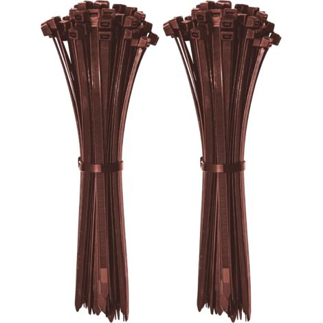 lot de 200 colliers de serrage, 150 mm, 2,5 mm, résistants, pour jardin, garage, maison
