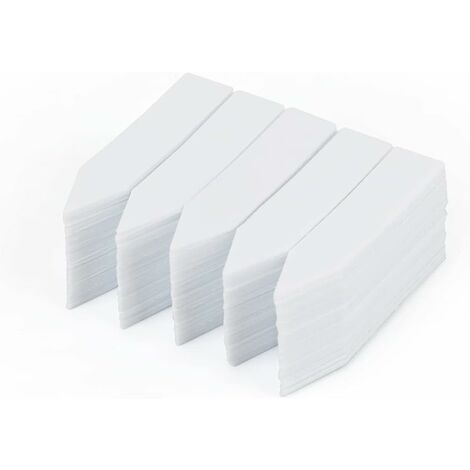 Lot de 200 étiquettes pour Plantes de Jardin, 51cm Plantes Plastique balises et marqueur étanche - Gris Blanc