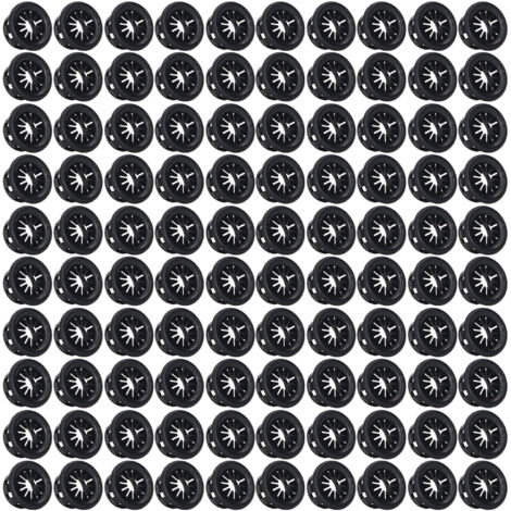 Lot de 200 passe-câbles à fixation stable, résistants au feu, isolés PA66, à boucle, cache-trou pour câble, noir, diamètre intérieur du trou : 15,7 mm / 0,62 po