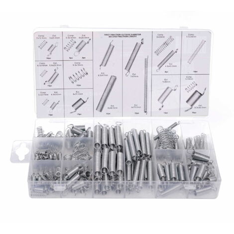 Lot de 200 ressorts en acier galvanisé  Kraft&Dele