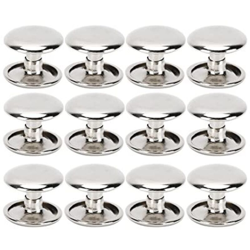 Ej.life - Lot de 200 rivets tubulaires en métal à double tête pour cuir, réparation, sacs, ceintures, chaussures, couture, décoration, 12 x 10 mm