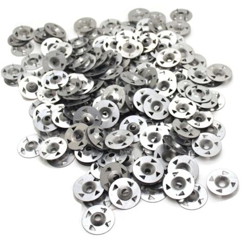 Lot de 200 rondelles à 4 griffes pour plaque de plâtre extrudée, isolation thermique et plaque arrière fixe 28 mm
