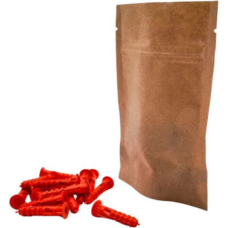 Lot de 200 Sachet kraft Doypack sans fenêtre 8,5 x 13 x 1,8 cm
