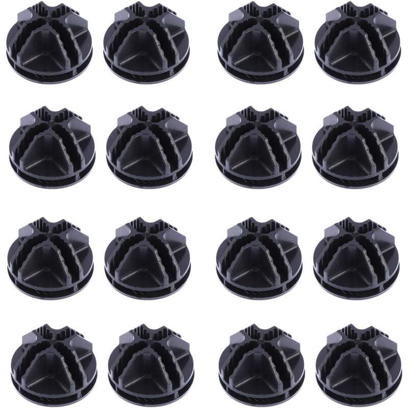 Lot de 20 Fils Cube Plastique Connecteurs pour Cubes de Rangement Rayonnage et Armoire modulaire Organiseur Dressing Fermoir Boucle Clip (Noir)