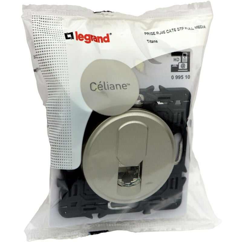 Legrand - prise RJ45 categorie 6 stp celiane titane 099510