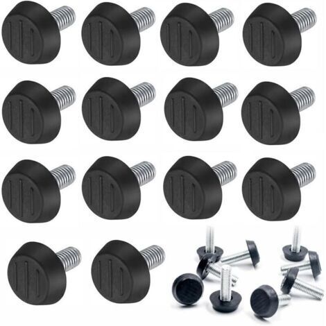 Lot de 22 pieds de nivellement réglables pour meubles - M8 x 23 x 27 mm - Vis pour pieds de chaise，Starlight -Keyoung