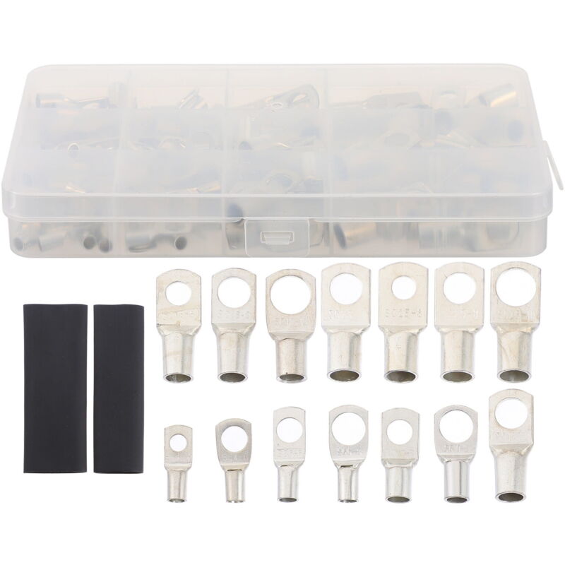Feiyue - Lot de 220 capuchons de bornes de voiture, connecteurs de fils électriques, cosses de câble pratiques, bague de sertissage