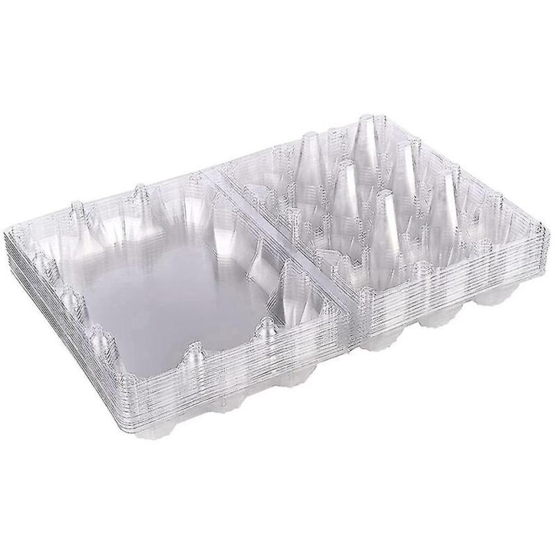 Lot de 24 boîtes à œufs de ferme en plastique transparent, plateau de rangement pour œufs de ferme, hôtel, camping, pique-nique, voyage